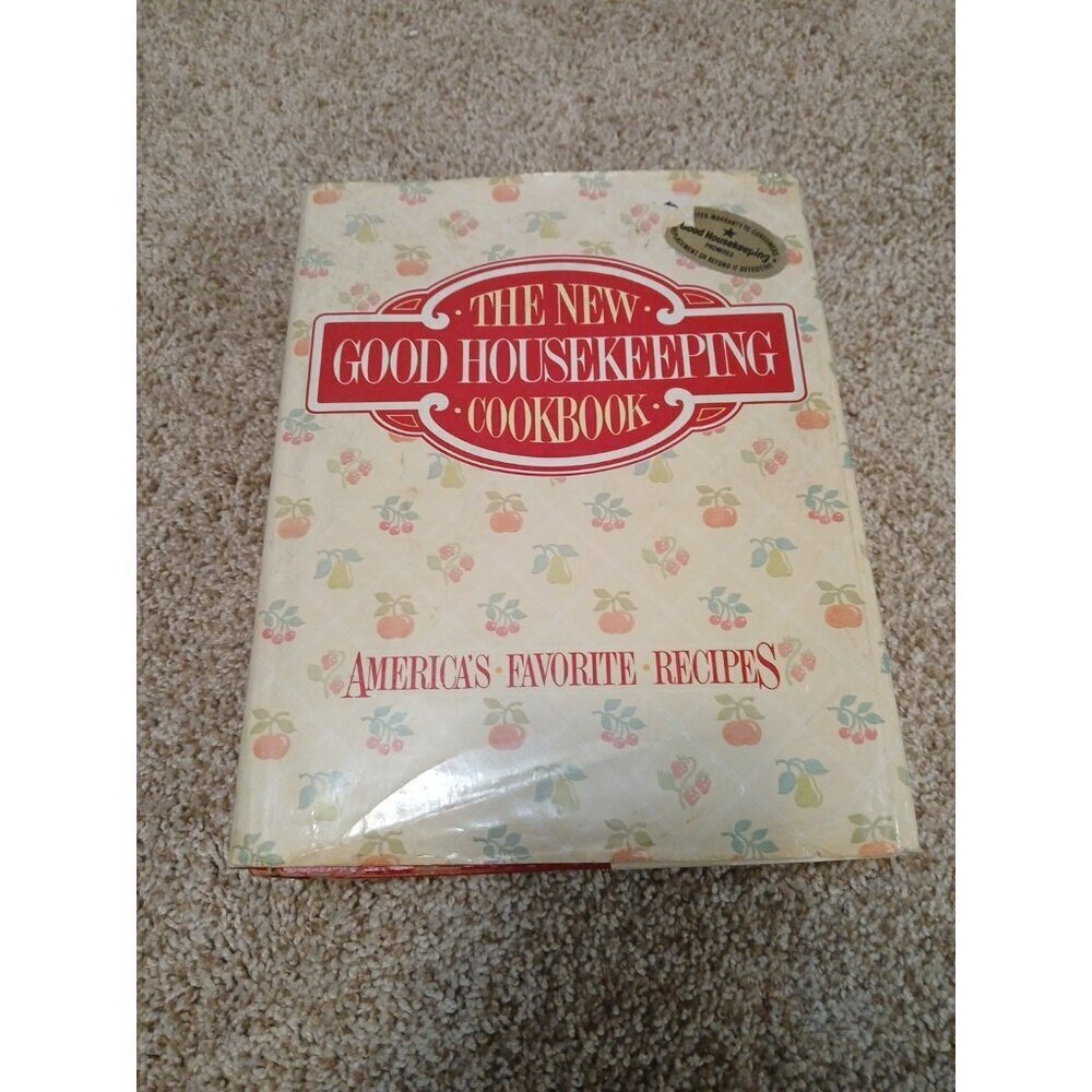 The New Good Housekeeping Cookbook 1986 HC DJ, Red Cover, First Edition USA Vtg